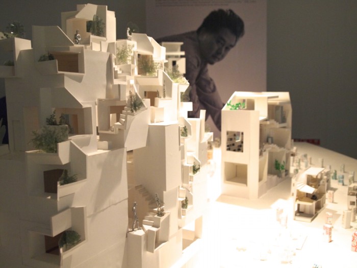「建築模型とその提案書展」より。 平田晃久『ツリーネスハウス』ビル全体が樹木のような存在。